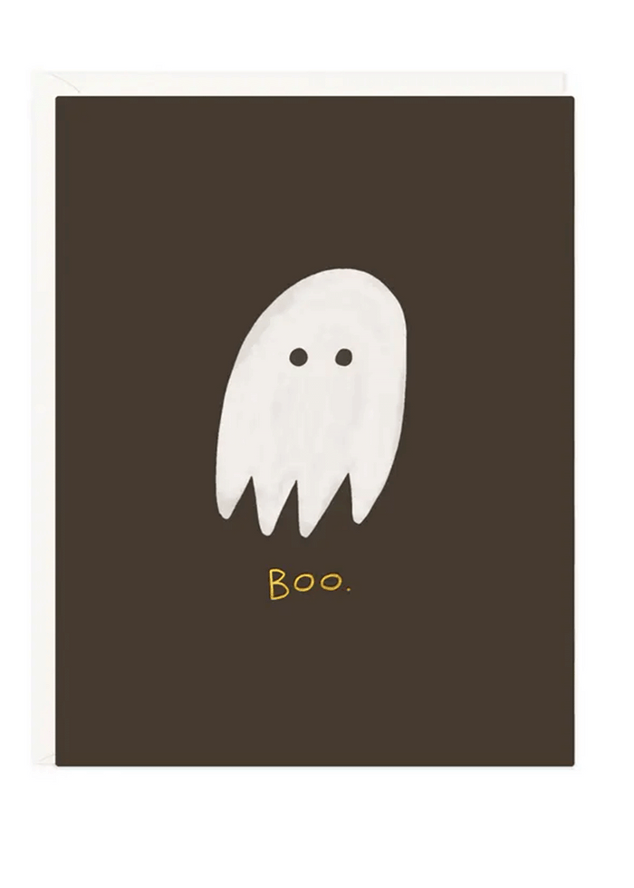 Boo Ghost Halloween Greeting Card