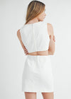 Jessica Cutout Ribbon Mini Dress - Off White