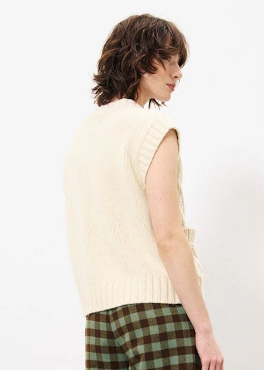 Isola Knit Vest - Creme