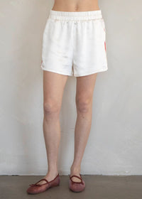 Skye Stripe Boxer Short - Ivory & Red