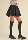 Fiona Bubble Mini Skirt - Black