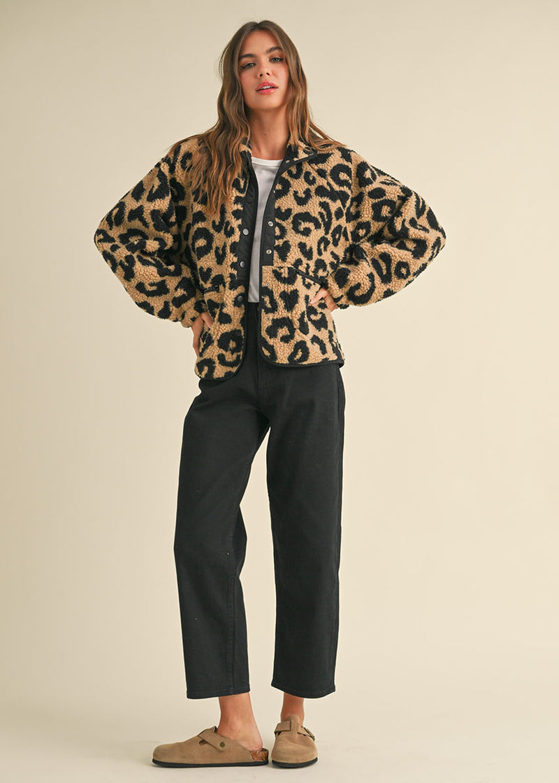 Holland Sherpa Jacket - Leopard