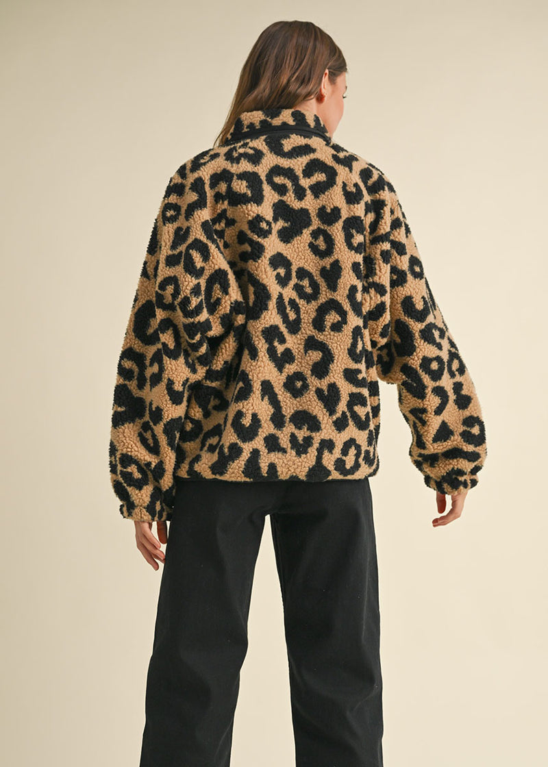 Holland Sherpa Jacket - Leopard