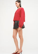 Rachel Oversized Cardigan - Red