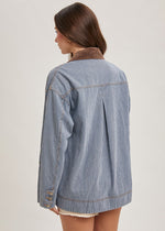 Martha Denim Barn Coat - Stripe