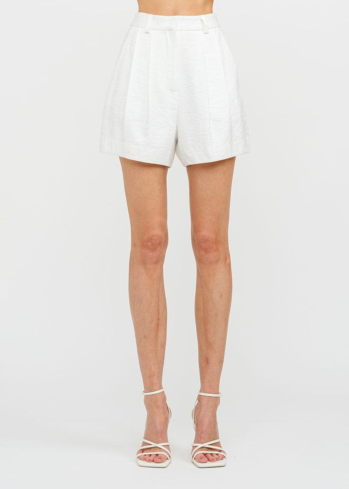 Gwen Linen Bermuda Shorts - Off-White