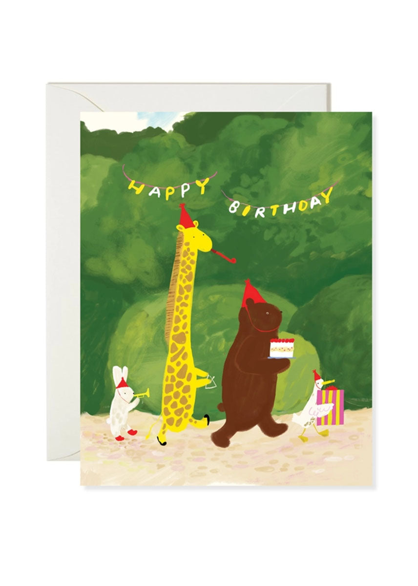 Animal Parade Birthday Card