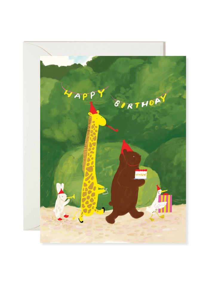 Animal Parade Birthday Card