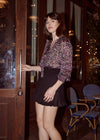 Lucia Pleated Mini Skirt - Black