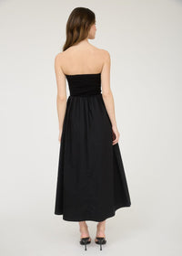 Lillie Tube Midi Dress - Black