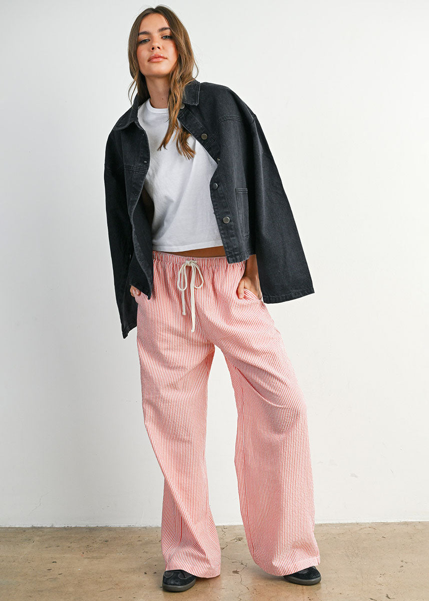 Bobbi Button-Down Denim Jacket - Black