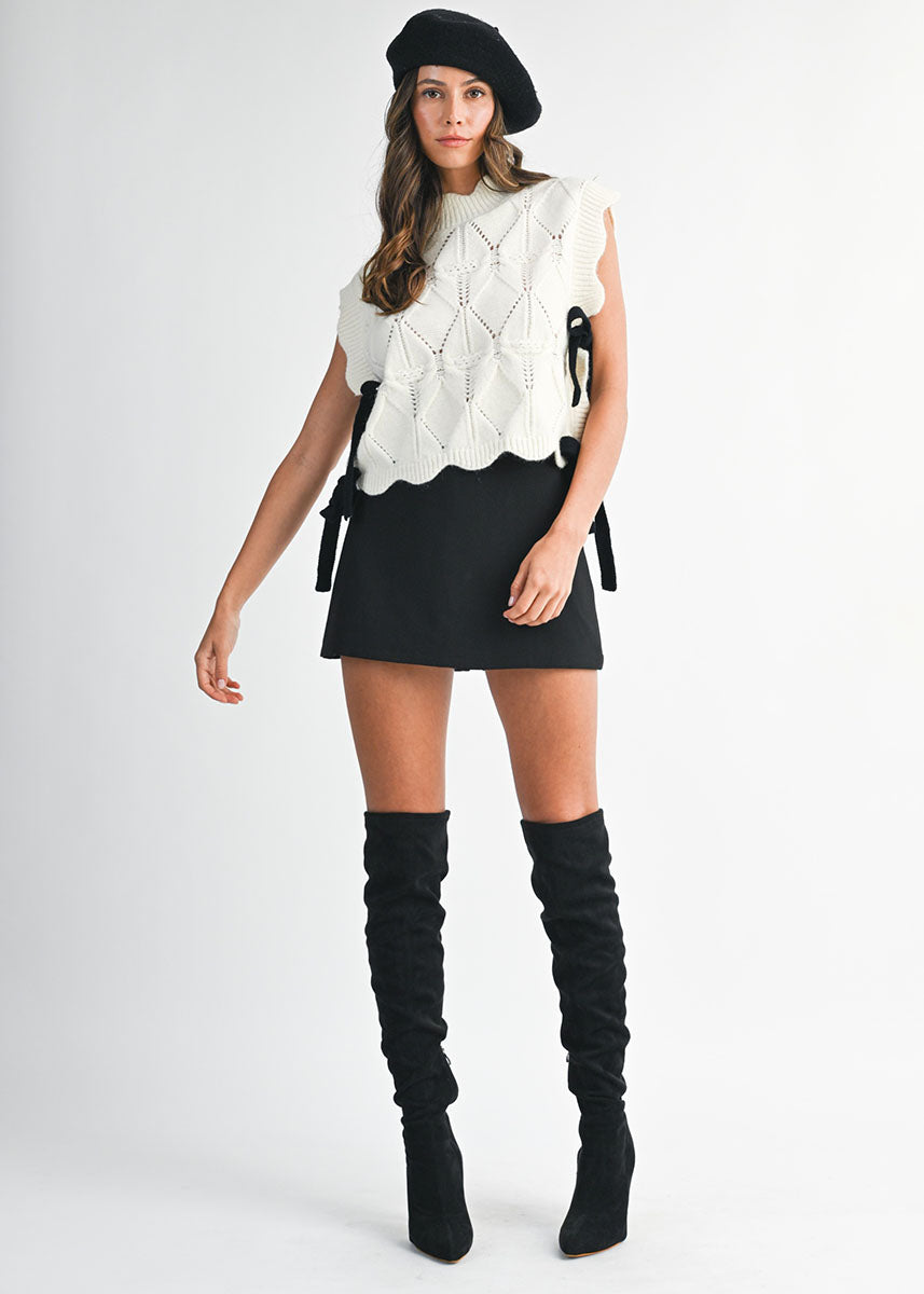 Zena High-Waist Skort - Black