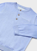 Wells Baby Henley Sweater - Cloud