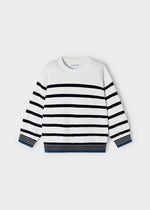 Max Boys Striped Sweater - Navy