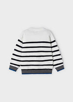 Max Boys Striped Sweater - Navy