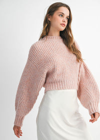Elliot Slouchy Crew Neck Pullover - Rose