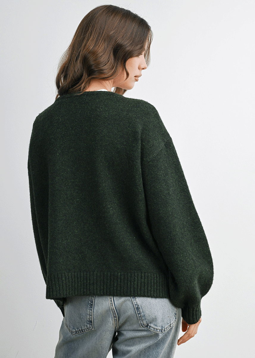 Joanna Tie Cardigan - Olive