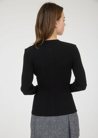 Shoshana Knit Cardi Top - Black