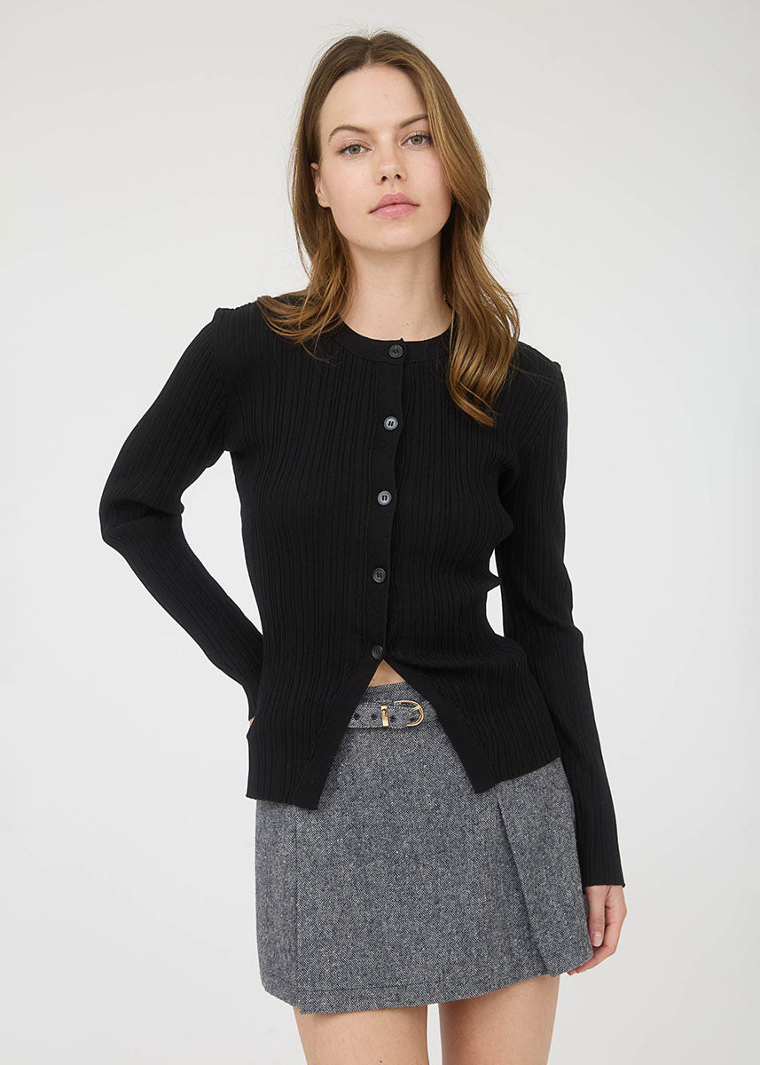 Shoshana Knit Cardi Top - Black