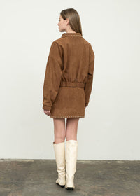Sadie Studded Jacket - Camel