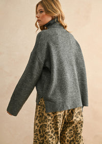 Winona Turtleneck Sweater - Charcoal