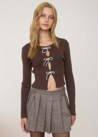 Imogene Knit Top - Brown
