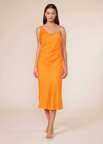 Pierre Gathered Dress - Tangerine