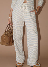 Briar Striped Lounge Pant - Cream