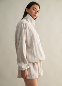 Jade Windbreaker Jacket & Shorts Set - Stone