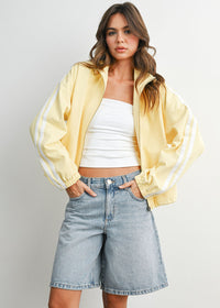 Tate Striped Jacket - Butter/White