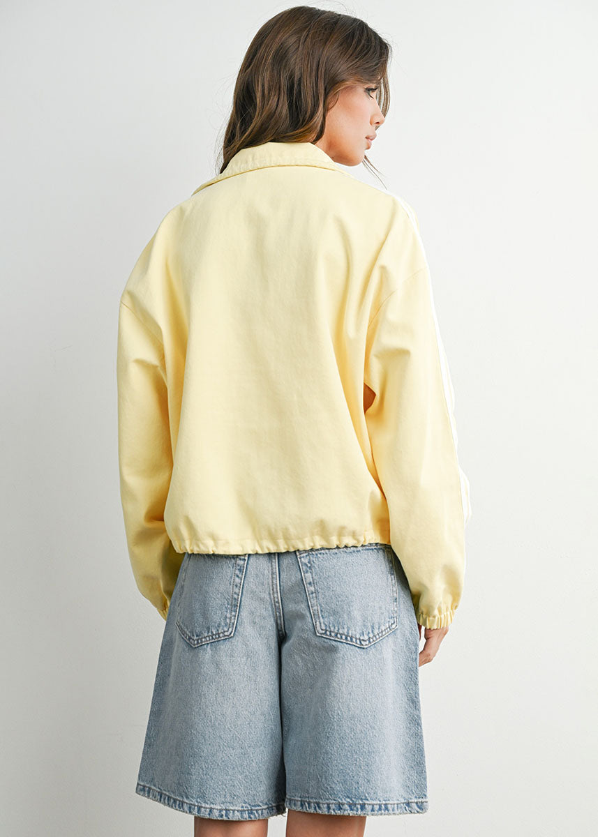 Tate Striped Jacket - Butter/White