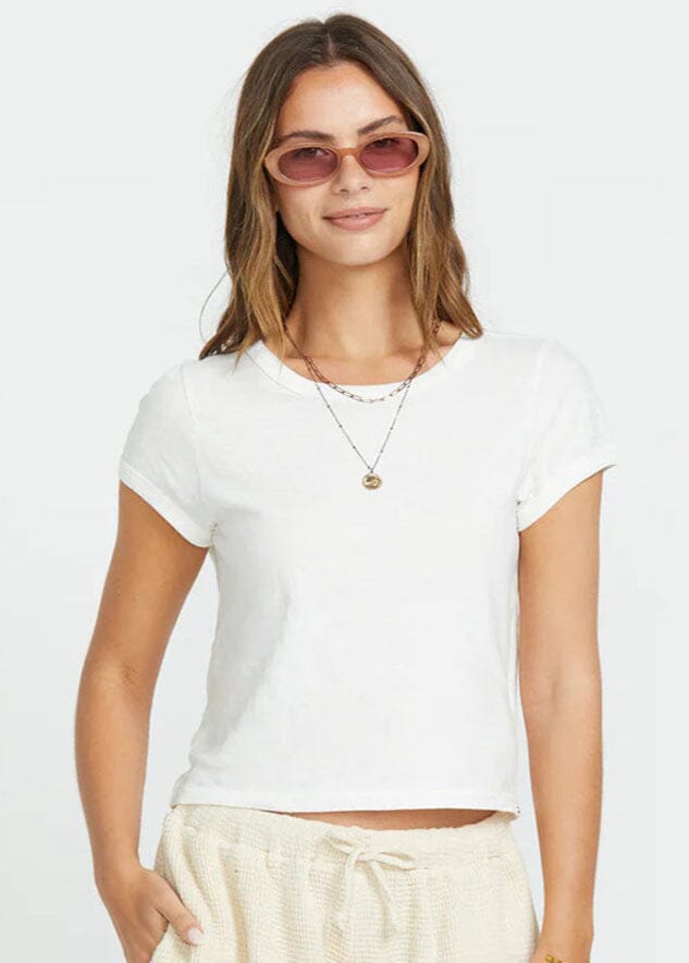 Daily Knit Tee - Salt Crystal