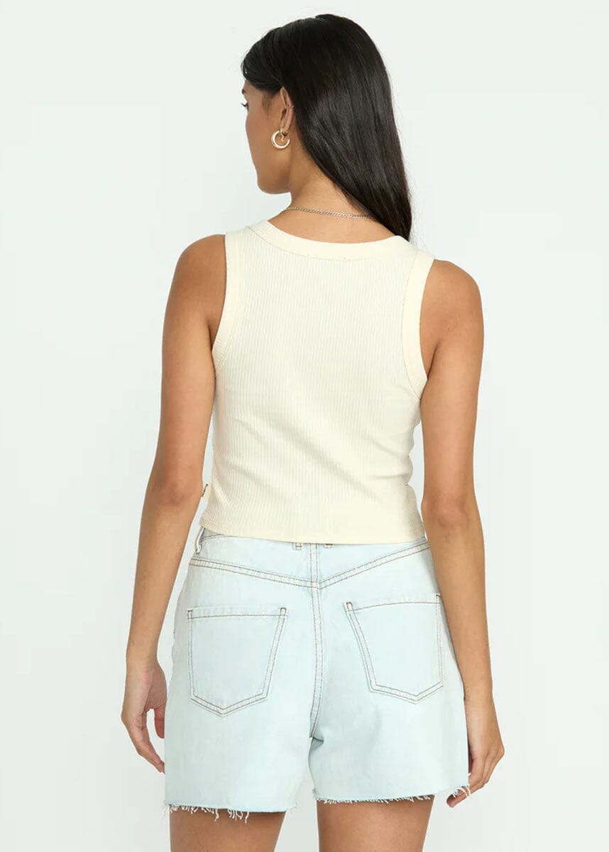 Rerun Knit Tank - White Cap