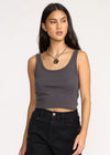 Goddess Knit Tank - Black Sands