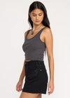 Goddess Knit Tank - Black Sands
