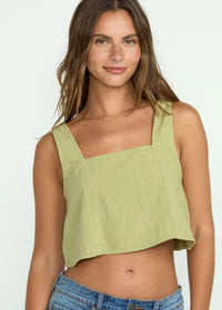 Open Skies Top - Avocado