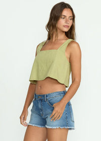 Open Skies Top - Avocado