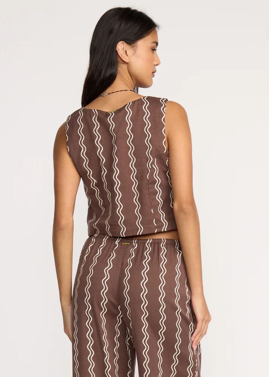 Another Wave Woven Tank - Espresso