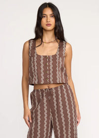 Another Wave Woven Tank - Espresso