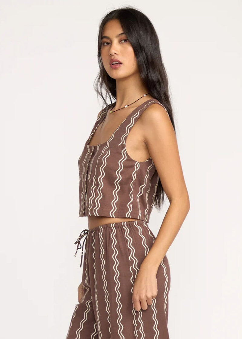 Another Wave Woven Tank - Espresso