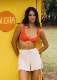 Summery Nights Knit Shorts - White Cap