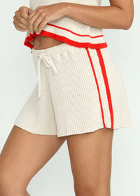 Summery Nights Knit Shorts - White Cap