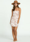 Bright Bloom Mini Dress - Salt Crystal