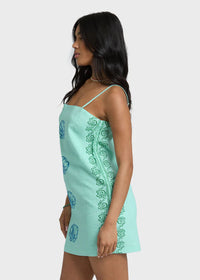 Sun Rays Mini Dress - Pool Blue
