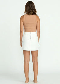 Wave Washed Mini Skirt - Salt Crystal