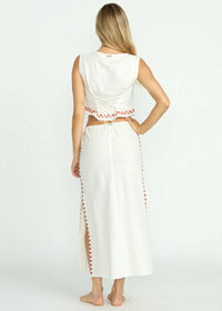 Secret Cove Midi Skirt - Salt Crystal