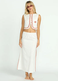 Secret Cove Midi Skirt - Salt Crystal