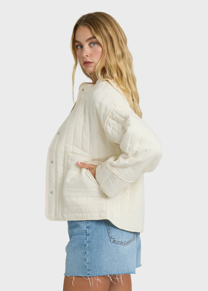 Folk Story 2 Quilted Jacket - White Cap