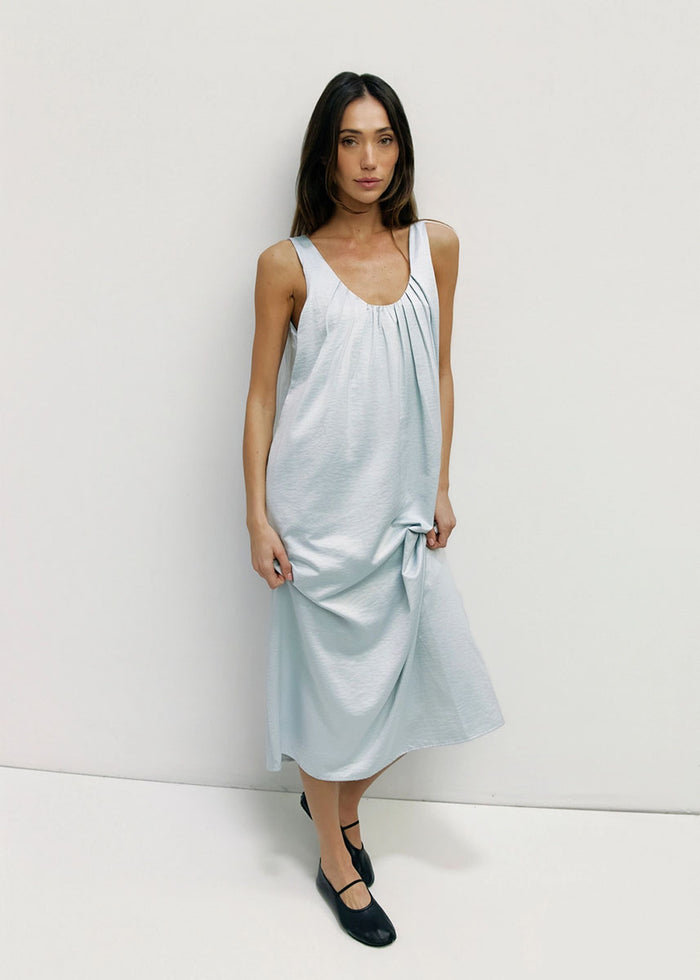 The Serenity Midi Dress - Blue