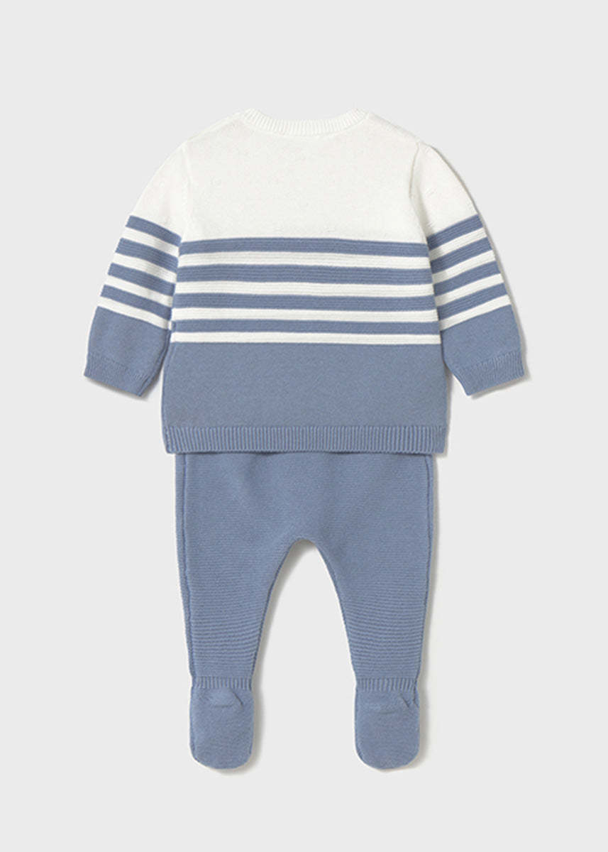 Sailor Knit Sweater & Footies Set - Riviera